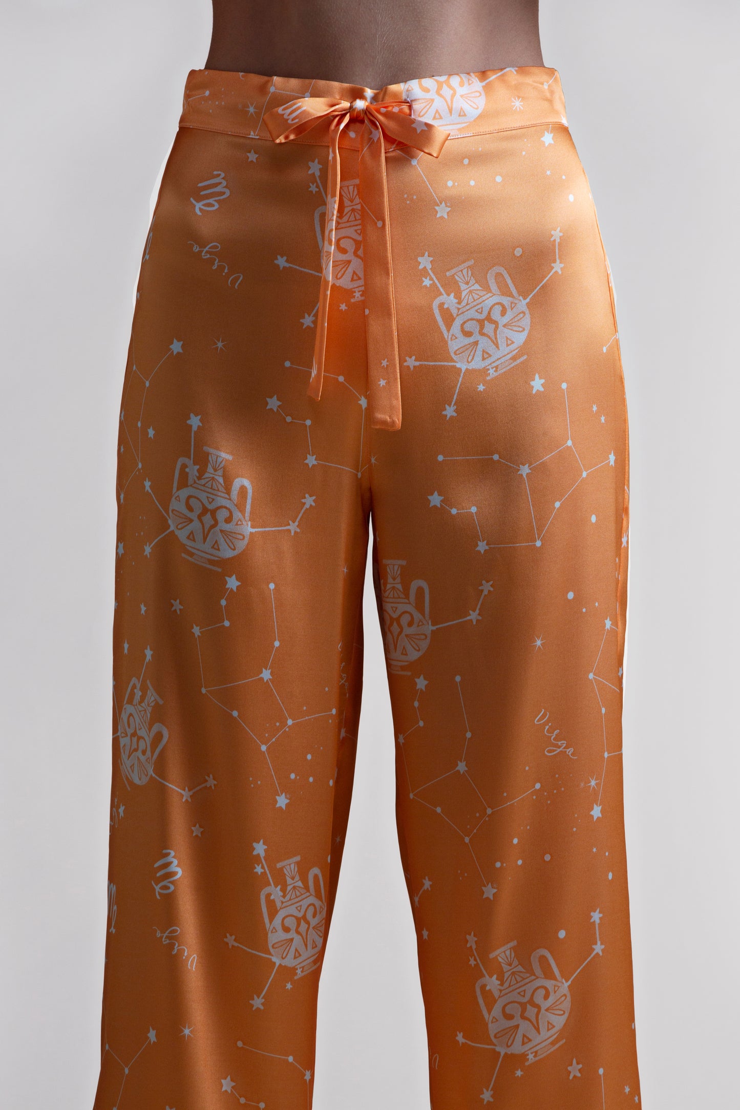 Vivid Virgo Silk Long Pants & Shirt Set