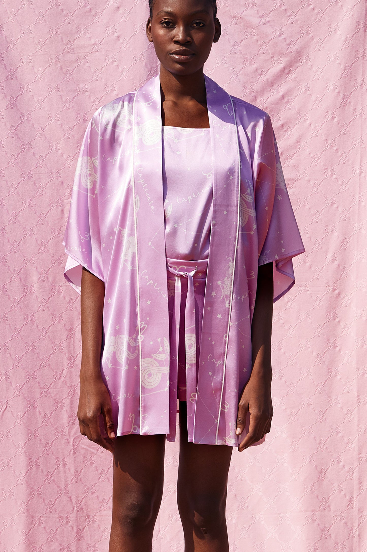 Captivating Capricorn Silk Kimono