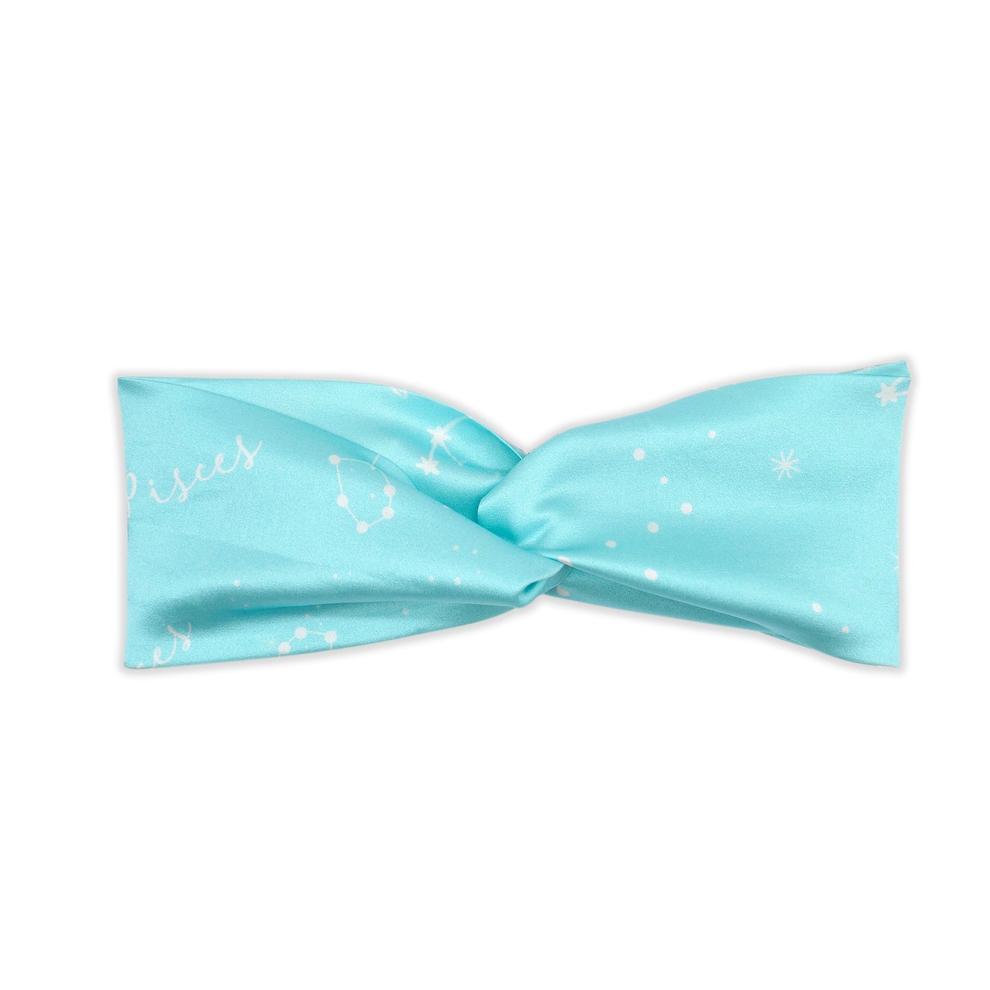 Knotted Passionate Pisces print silk headband