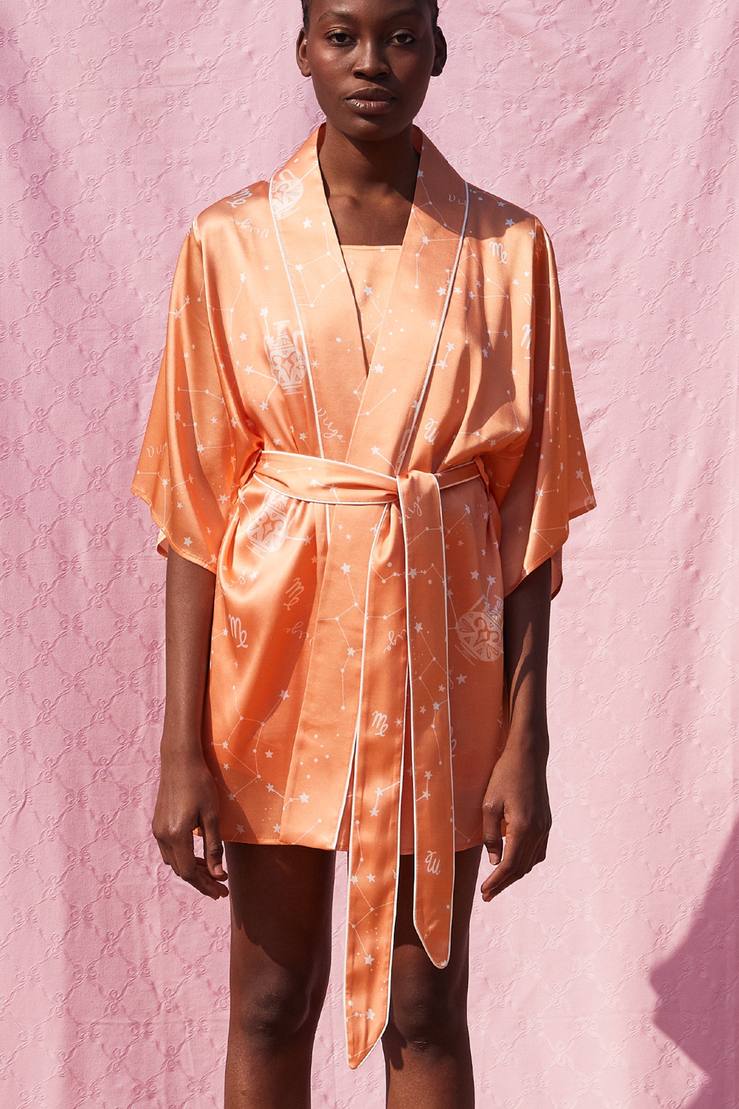 Vivid Virgo Silk Kimono